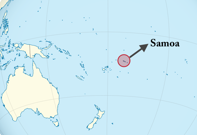 Samoa Location Map