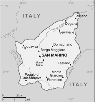 San marino map