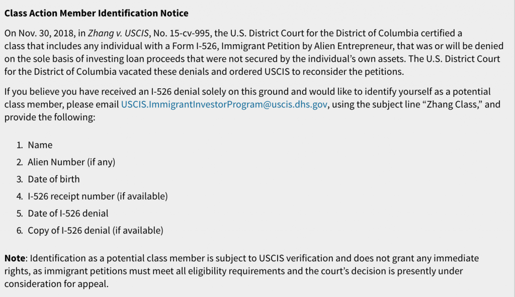 USCIS petitions