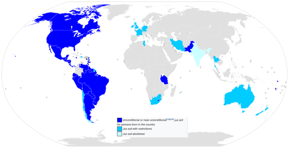 Jus soli or Birthright citizenship